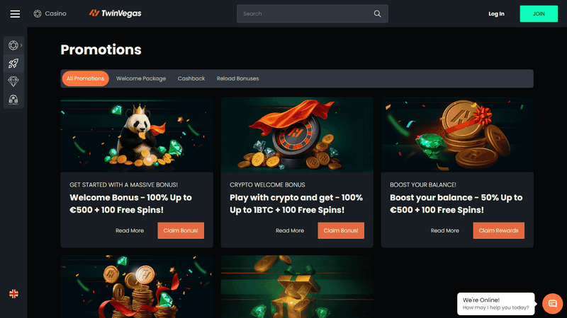 TwinVegas Casino: As Much As €& euro; $ 1,250 +300 Free Spins TwinVegas Casino: As Much As €& euro; $ 1,250 +300 Free Spins